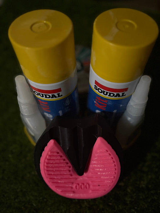 2 part super glue & accelerator kit .